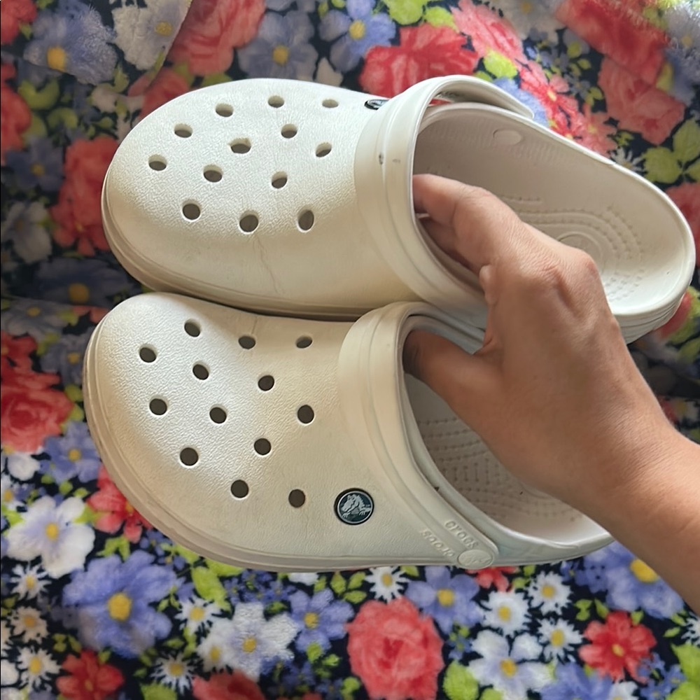 White Slip-On Clogs